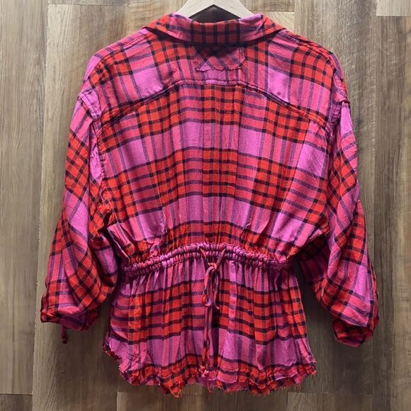 FREE PEOPLE - Checkered Button Down - Picture 4 of 5